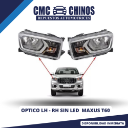 ÓPTICO LH - RH SIN LED MAXUS T60 2017-2023 (MODELO 2.0 - 2.8)