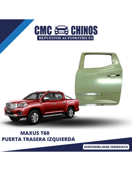 PUERTA TRASERA IZQUIERDA MAXUS T60 2017-2023 (MODELO 2.0 - 2.8)