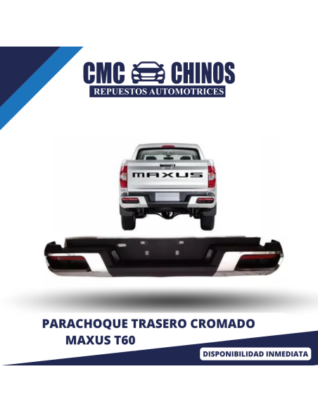 Parachoque Trasero Cromado T60 2017-2023 (MODELO 2.0  - 2.8)