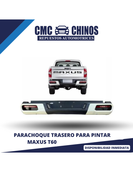 Parachoque Trasero para Pintar T60 2017-2023 (MODELO 2.0  - 2.8)