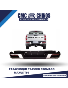 PARACHOQUE TRASERO CROMADO MAXUS T60 2017-2023 (MODELO 2.0 - 2.8)