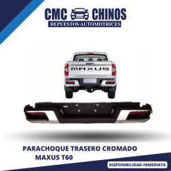 PARACHOQUE TRASERO CROMADO MAXUS T60 2017-2023 (MODELO 2.0 - 2.8)