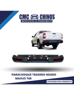 PARACHOQUE TRASERO NEGRO MAXUS T60 2017-2023 (MODELO 2.0 - 2.8)