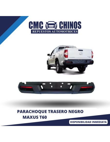 PARACHOQUE TRASERO NEGRO MAXUS T60 2017-2023 (MODELO 2.0 - 2.8)
